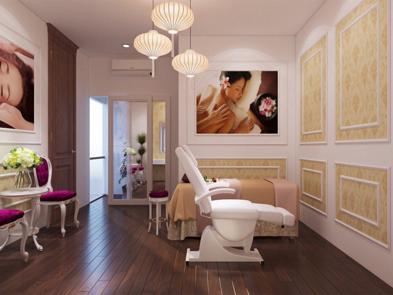 Mẫu Thiết Kế Phào Chỉ Trang Trí Spa Phong Cách Tân Cổ Điển