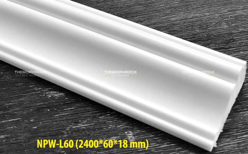 Chỉ Lưng Tường Nhựa Trắng Trơn NPW-L60