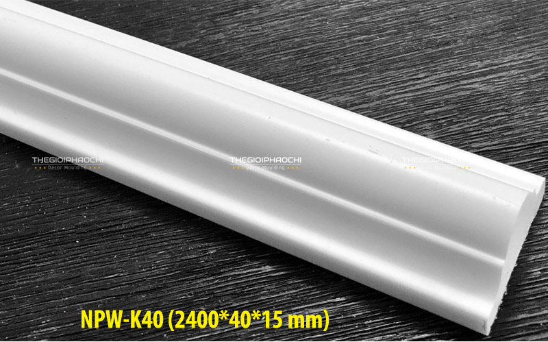 Chỉ khung tường trắng trơn Hàn Quốc NPW-K40