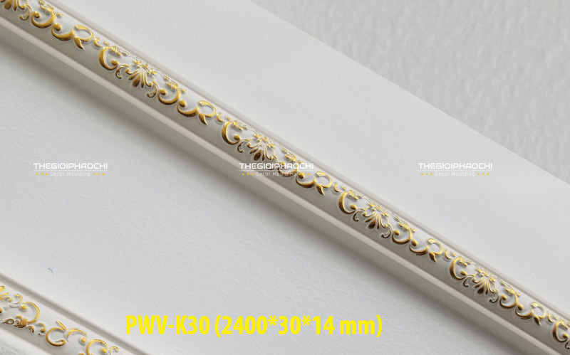Phào Chỉ Khung Tường Dát Vàng Cao Cấp PWV-K30